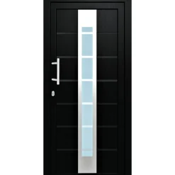 Haustür Kunststoff T84 anthrazit 100 x 210 cm Anschlag rechts