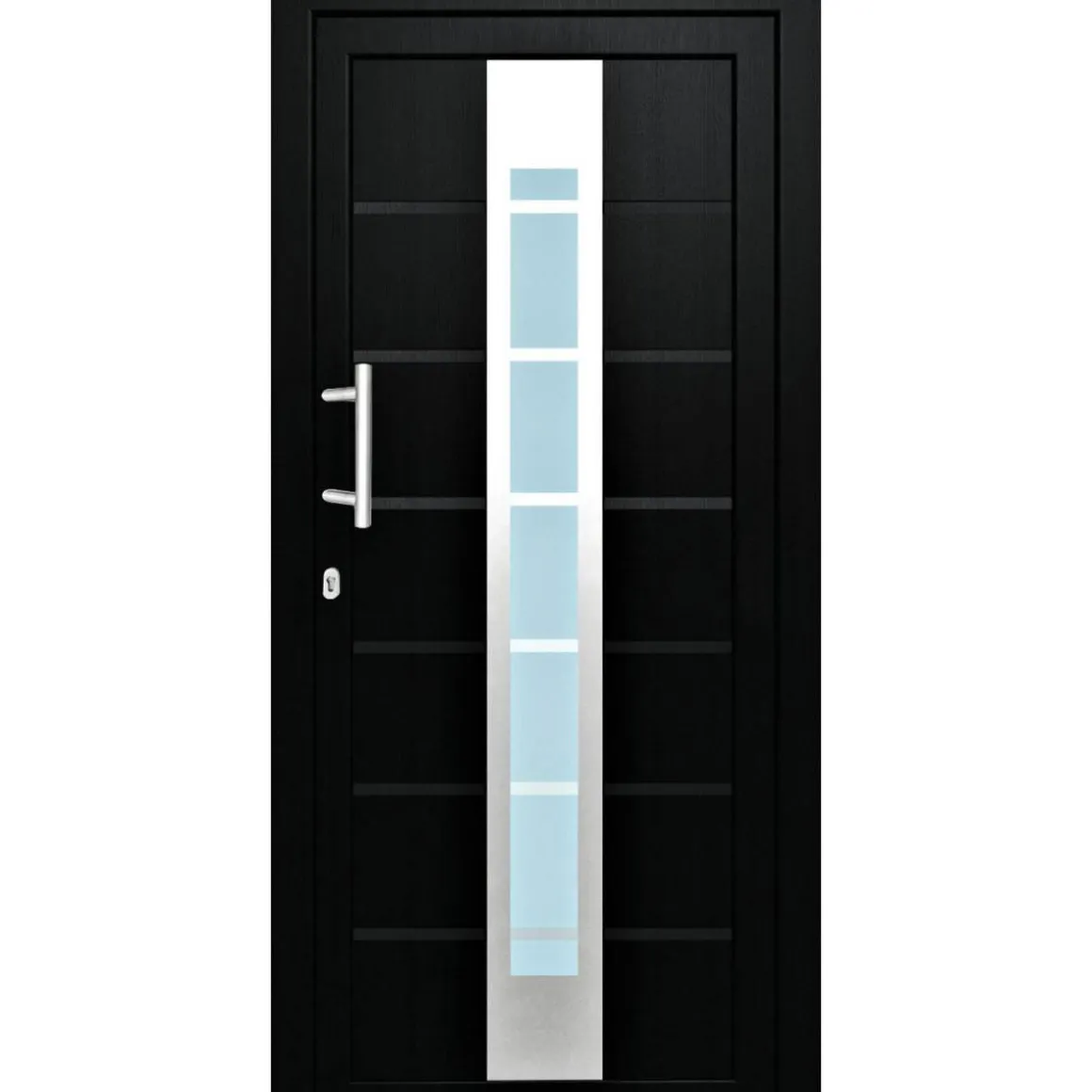 Haustür Kunststoff T84 anthrazit 100 x 210 cm Anschlag rechts