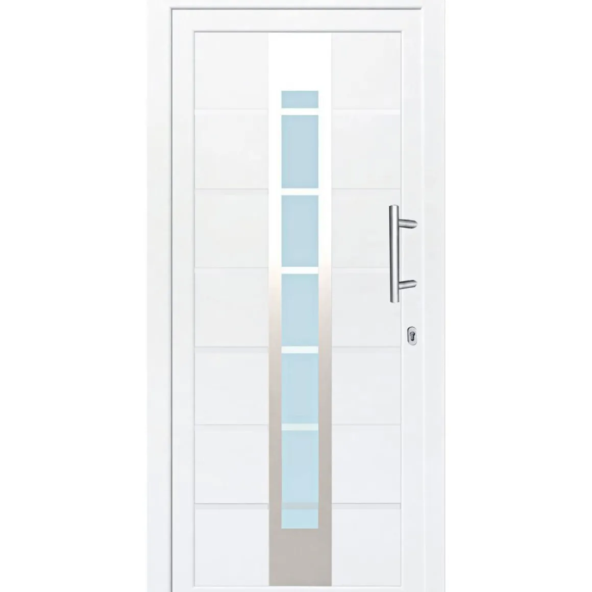 Haustür Kunststoff T84 weiß 100 x 210 cm Anschlag rechts