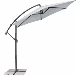 Haveson Ampelschirm Salerno 300 cm silber/grau