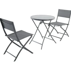 Haveson Balkonmöbel-Set Atlanta grau meliert