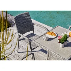 Haveson Bistrotisch Milano grau-meliert