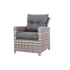 Haveson Gartensessel Bardolino Kunstrattangeflecht grau-meliert