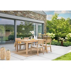 Haveson Gartentisch Mykonos Akazienholz 180 x 75 x 100 cm