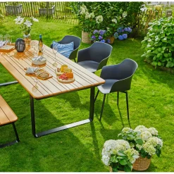 Haveson Kunststoff-Sessel Madeira schwarz