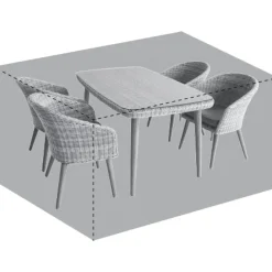 Haveson Schutzhülle für Sitzgruppen grau rechteckig