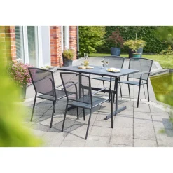 Haveson Stapelsessel Lyon Streckmetall anthrazit