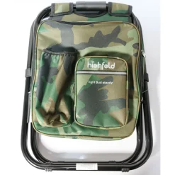 highfeld Camping Stuhl mit Rucksack & Kühlfach camouflage