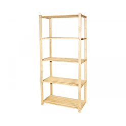 Holzlattenregal mit 5 Böden