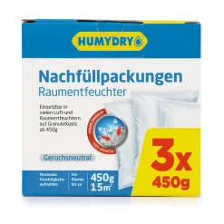 Humydry Nachfüllpack Raumentfeuchter PREMIUM 3 x 450g