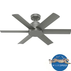 Hunter Fan Hunter Deckenenventilator Kennicott 112 cm mattes silber