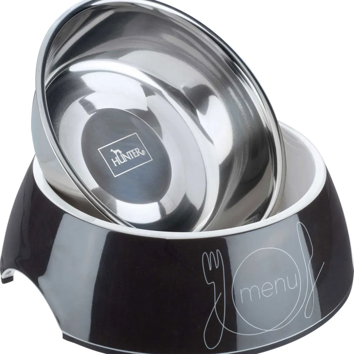 Hunter Melamin-Napf Burgos schwarz-grau 700 ml