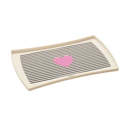 Hunter Napfunterlage Biri weiß-schwarz 48 x 30 cm