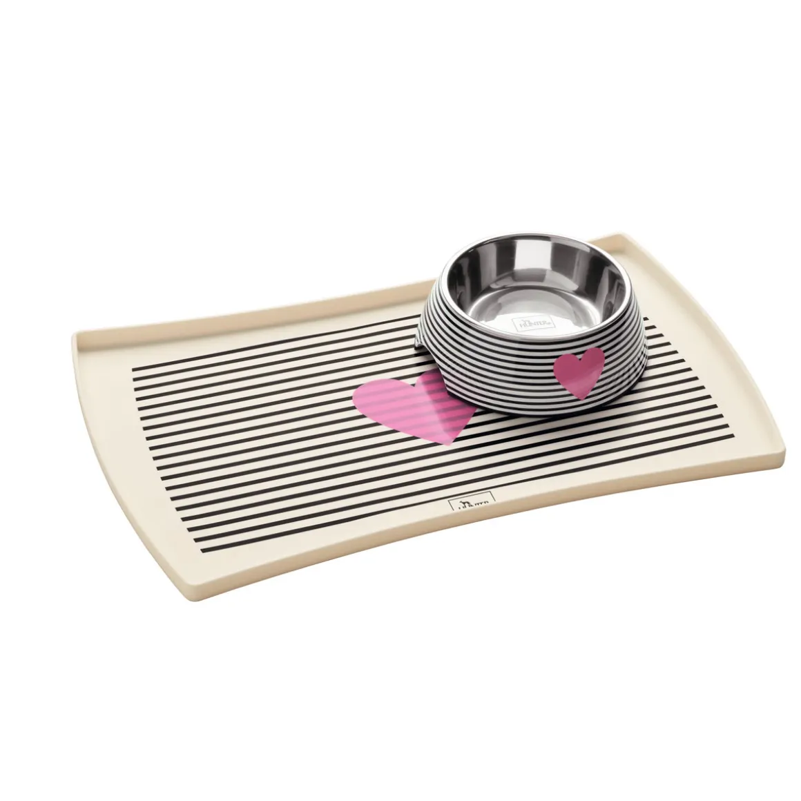 Hunter Napfunterlage Biri weiß-schwarz 48 x 30 cm