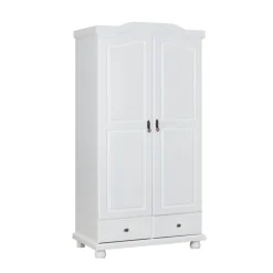 Inter Link Bauernschrank „Reutte“, weiß, 2-trg., mit 2 Schubladen, 104x198x56 cm