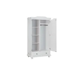 Inter Link Bauernschrank „Reutte“, weiß, 2-trg., mit 2 Schubladen, 104x198x56 cm