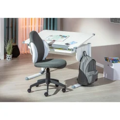 Inter Link Drehstuhl „Jessi“, dunkelgrau-weiß