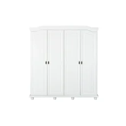 Inter Link Kleiderschrank „Isny“, 4-Türen, Kiefer, weiß