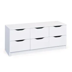 Inter Link Kommode „Westphalen 6-B“, weiß, 6 Schubladen, 122x50x40 cm