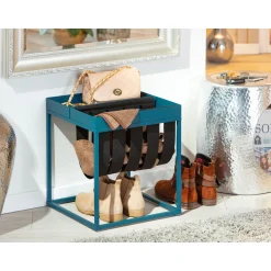 Inter Link Magazinständer „Club NY“, blau-schwarz, 35x40x35 cm