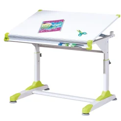 Inter Link Schüler-Schreibtisch „2 Colorido“, weiß Pink-Grün, 100x84x55 cm