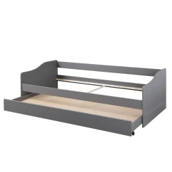 Inter Link Sofabett „Malte“, 90x200 cm, grau, inkl. Funktions-Schublade