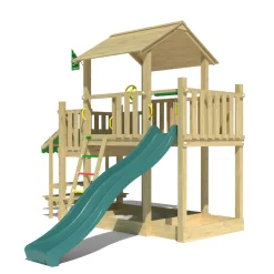 Jungle Gym Spielturm ValleyRutsche dunkelgruen