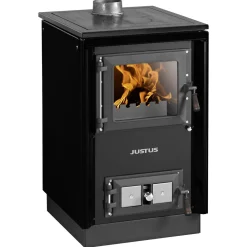 Justus Festbrennstoffherd Rustico-50 2.0 Schwarz