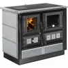 Justus Festbrennstoffherd Rustico schwarz Speckstein rechts