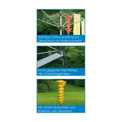 Juwel Wäschespinne Komplettset