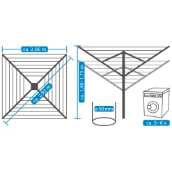 Juwel Wäschespinne Komplettset