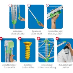 Juwel Wäschespinne „Novaplus 600 Lift“ höhenverstellbar inkl. Schutzhülle
