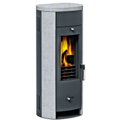 Kaminofen Alaska 2.0 5,5kWGranit, Anschl. hinten 120mm