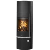 Kaminofen Faro W+ 2.0 Stahl Schwarz mitAbdeckplatte Glas