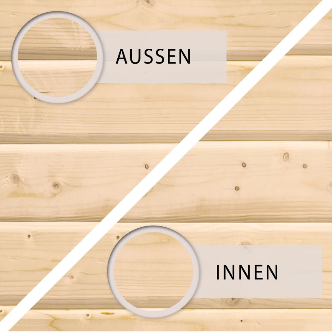 Karibu Blockbohlenhaus Emscher 5 297 x 297 cm naturbelassen