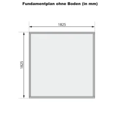 Karibu Blockbohlenhaus Rhein 2 186 x 186 cm terragrau