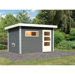 Karibu Saunahaus Skrollan 1 terragrau