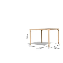 Karibu Cubus Pavillon naturbelassen