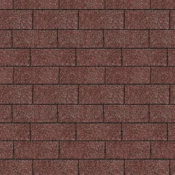 Karibu Dachschindeln Rechteck dunkelrot 3 m²