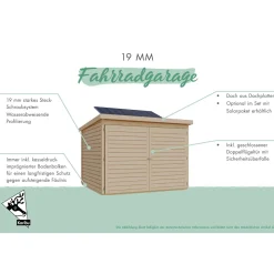 Karibu Fahrradgarage naturbelassen 163 x 217 cm