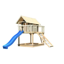 Karibu Fidel inklusive Rampe terragrau Rutsche blau