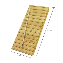 Karibu Fidel inklusive Rampe naturbelassen Rutsche rot