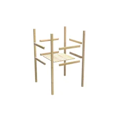 Karibu Fidel inklusive Rampe naturbelassen Rutsche rot