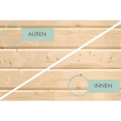 Karibu Fidel und Holzrampe terragrau ohne Rutsche