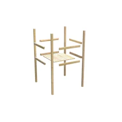 Karibu Fidel und Holzrampe terragrau ohne Rutsche