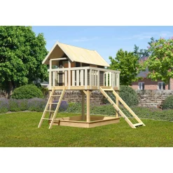 Karibu Fidel und Netzrampe terragrau ohne Rutsche