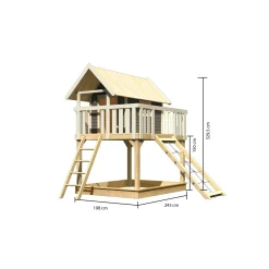 Karibu Fidel und Netzrampe terragrau ohne Rutsche