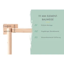 Karibu Gartenhaus Goerlitz terragrau