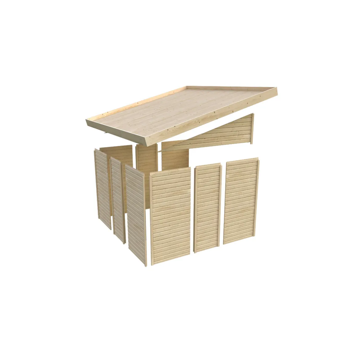 Karibu Gartenhaus Goerlitz naturbelassen