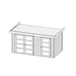 Karibu Gartenhaus Muehlentrup terragrau